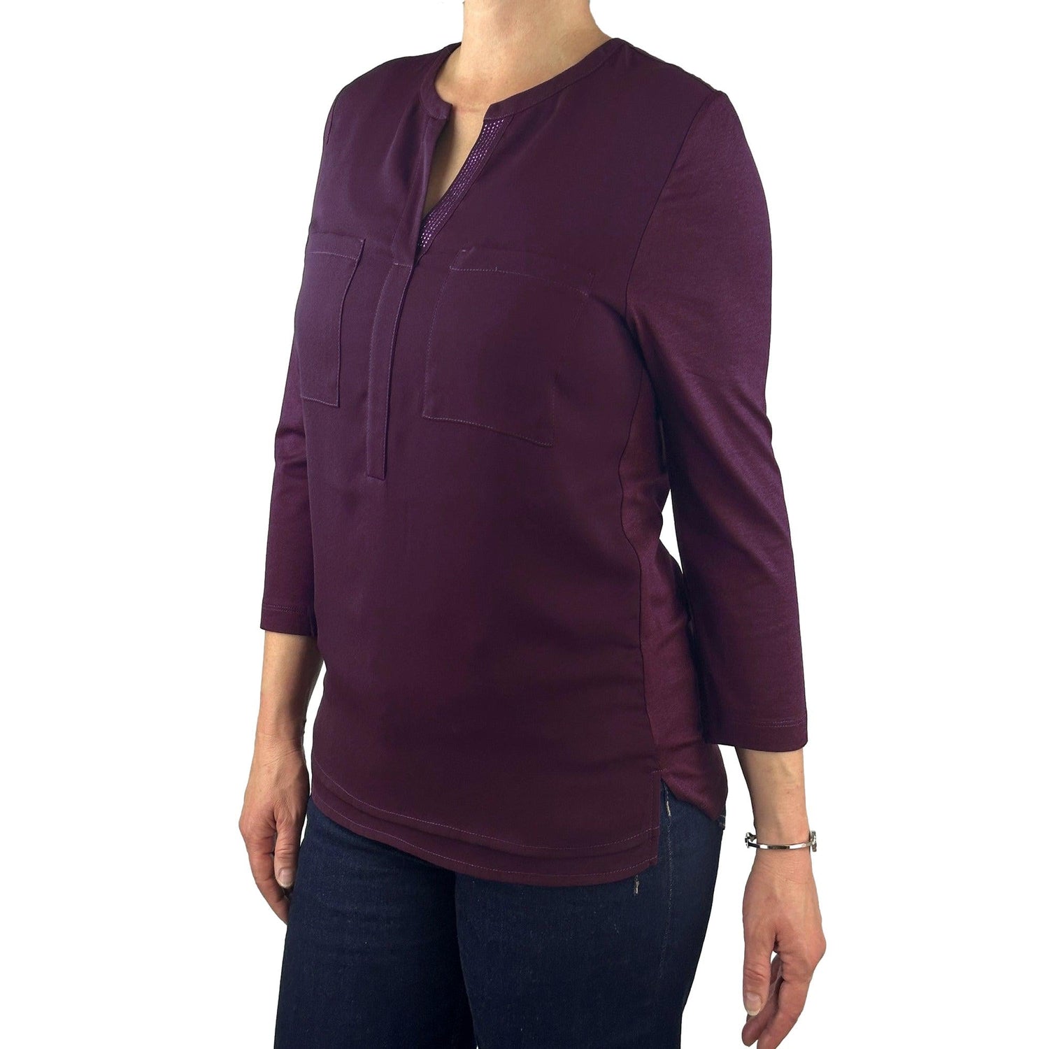 Schluse mit V-Ausschnitt. Mode von Rabe. Seidel Moden Onlineshop