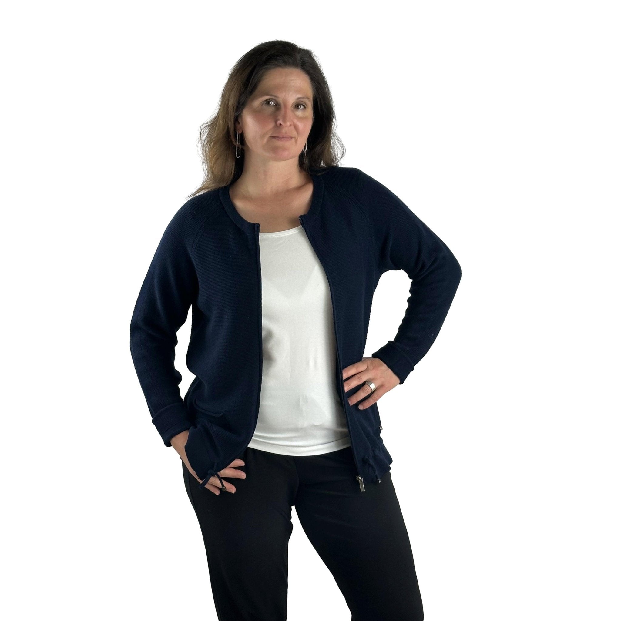 Strickjacke mit Tunnelzug. Mode von Rabe. Seidel Moden Onlineshop