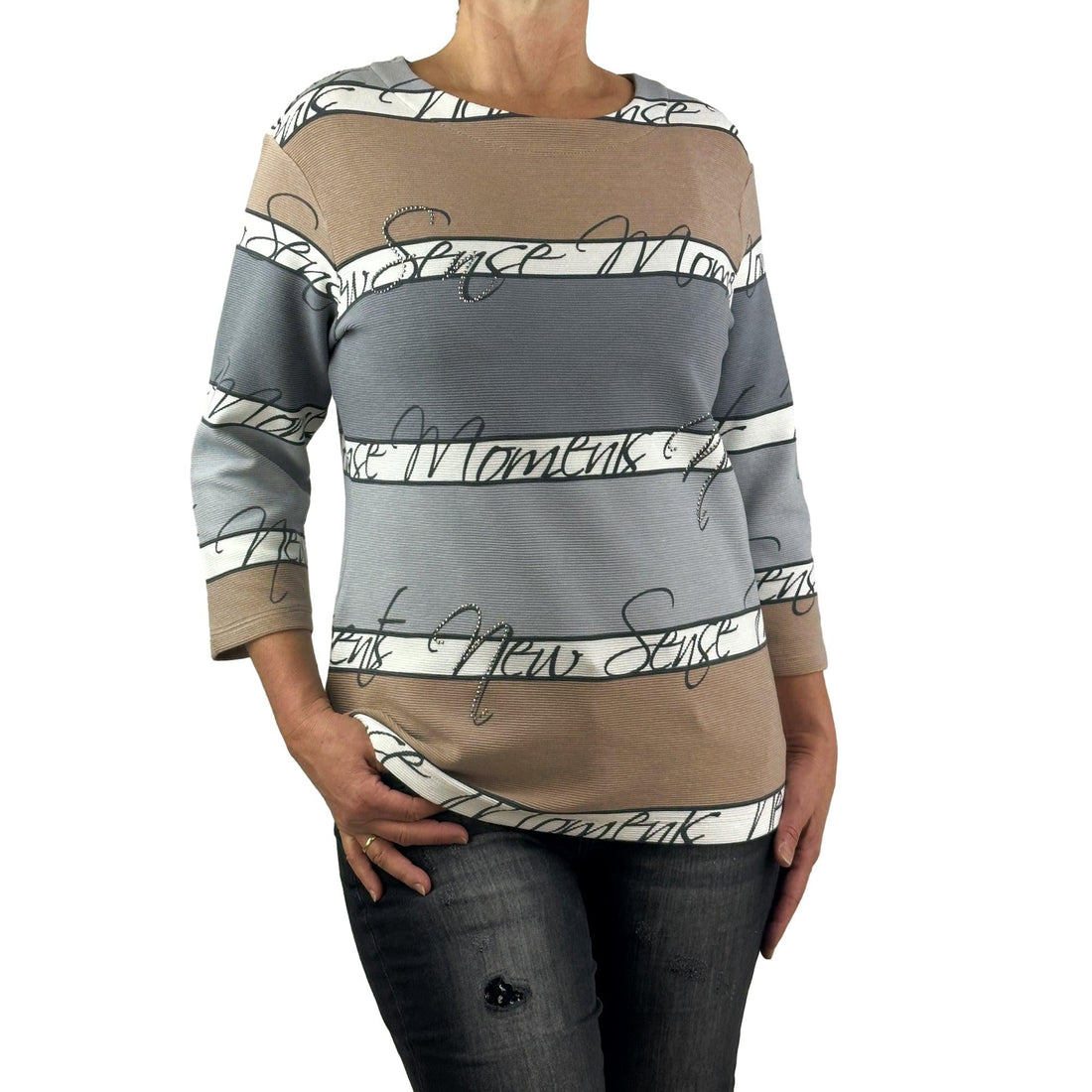 Sweatshirt mit Strass. Mode von Rabe. Seidel Moden Onlineshop