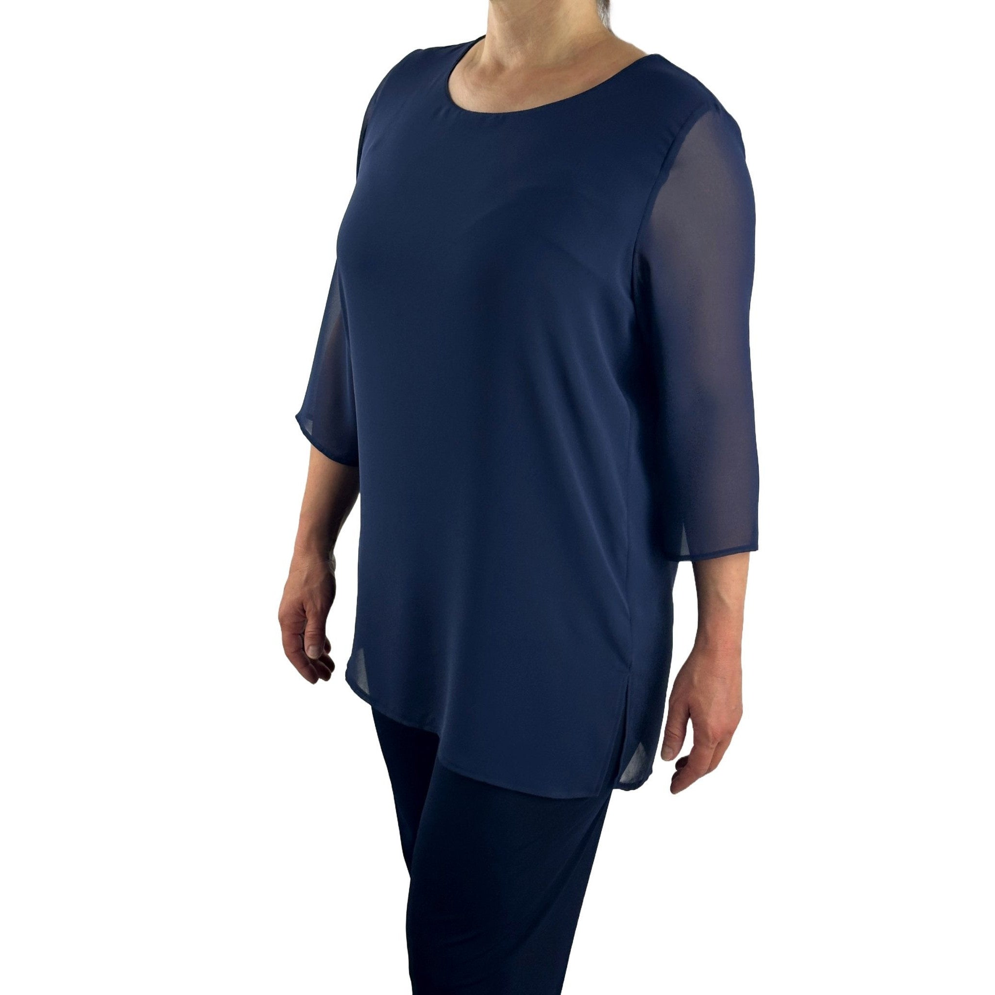 Blusenshirt mit 3/4 Ärmeln. Mode von Seidel. Seidel Moden Onlineshop