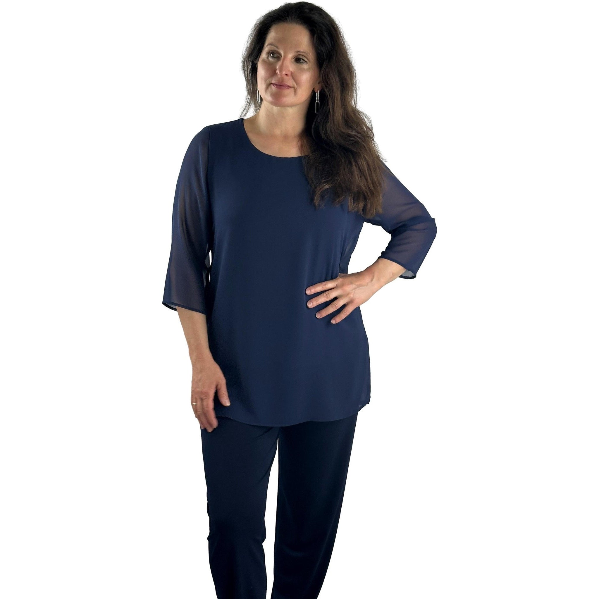 Blusenshirt mit 3/4 Ärmeln. Mode von Seidel. Seidel Moden Onlineshop