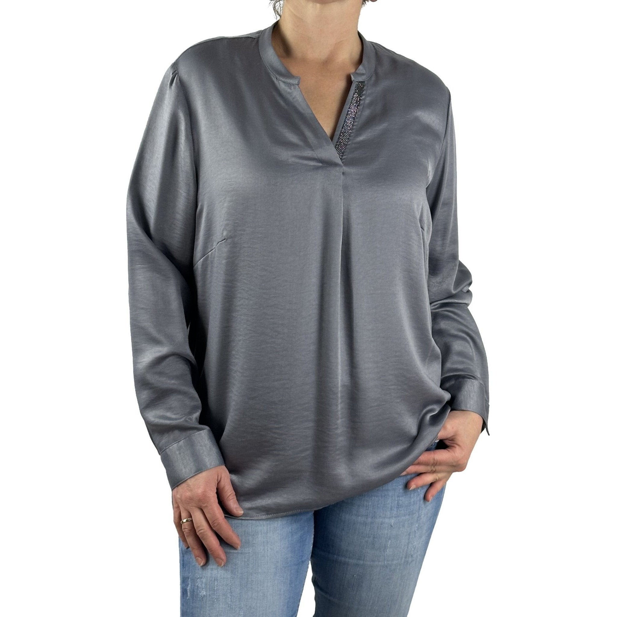 Schluse in glänzender Satin-Optik. Mode von Seidel. Seidel Moden Onlineshop