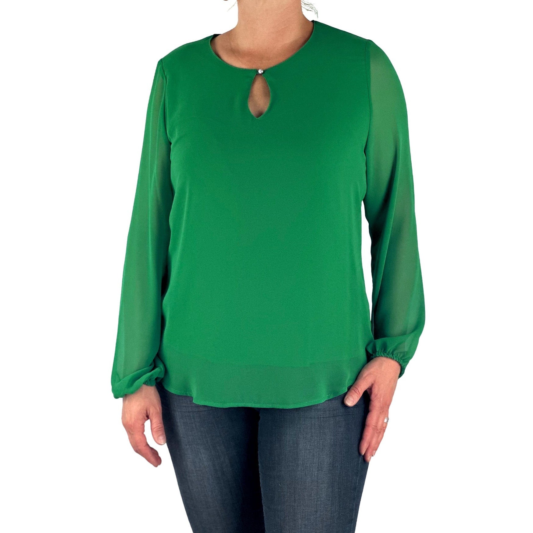 Schluse mit Cut-Out am Ausschnitt. Mode von Seidel. Seidel Moden Onlineshop