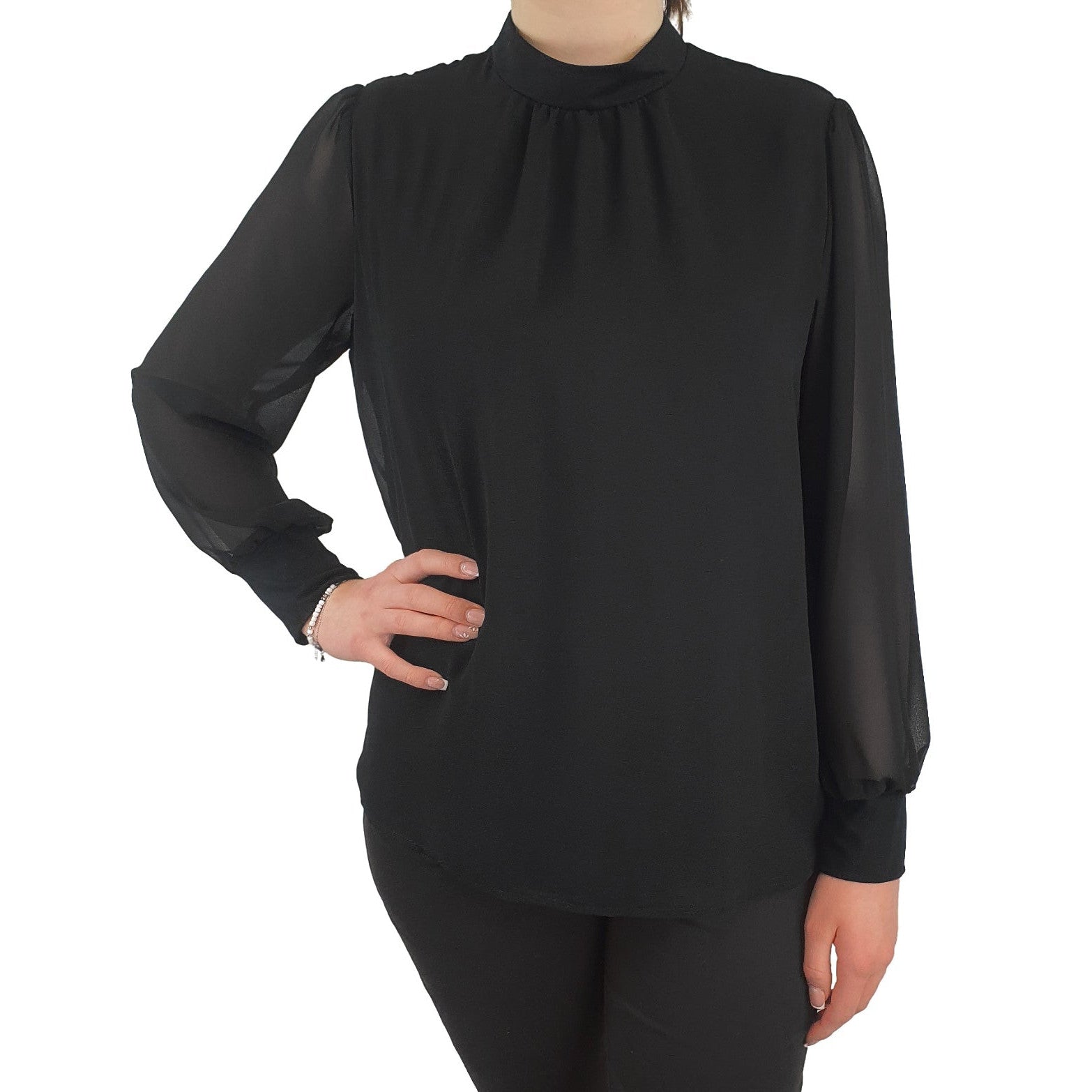 Schluse mit angeschnittenem Kragen. Mode von Seidel. Seidel Moden Onlineshop