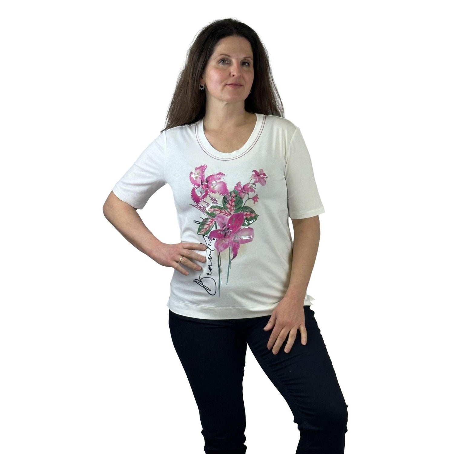 Shirt mit floralem Aufdruck. Mode von Sommermann. Seidel Moden Onlineshop