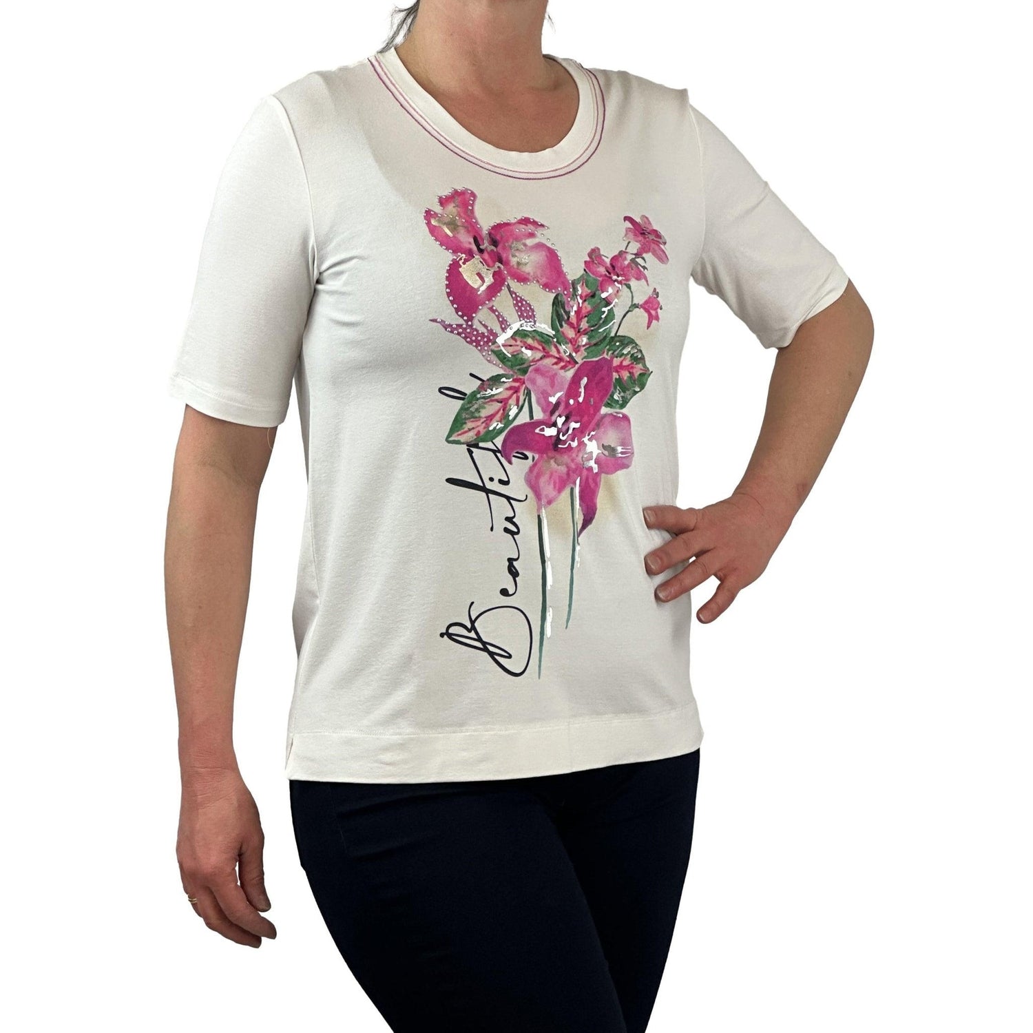 Shirt mit floralem Aufdruck. Mode von Sommermann. Seidel Moden Onlineshop