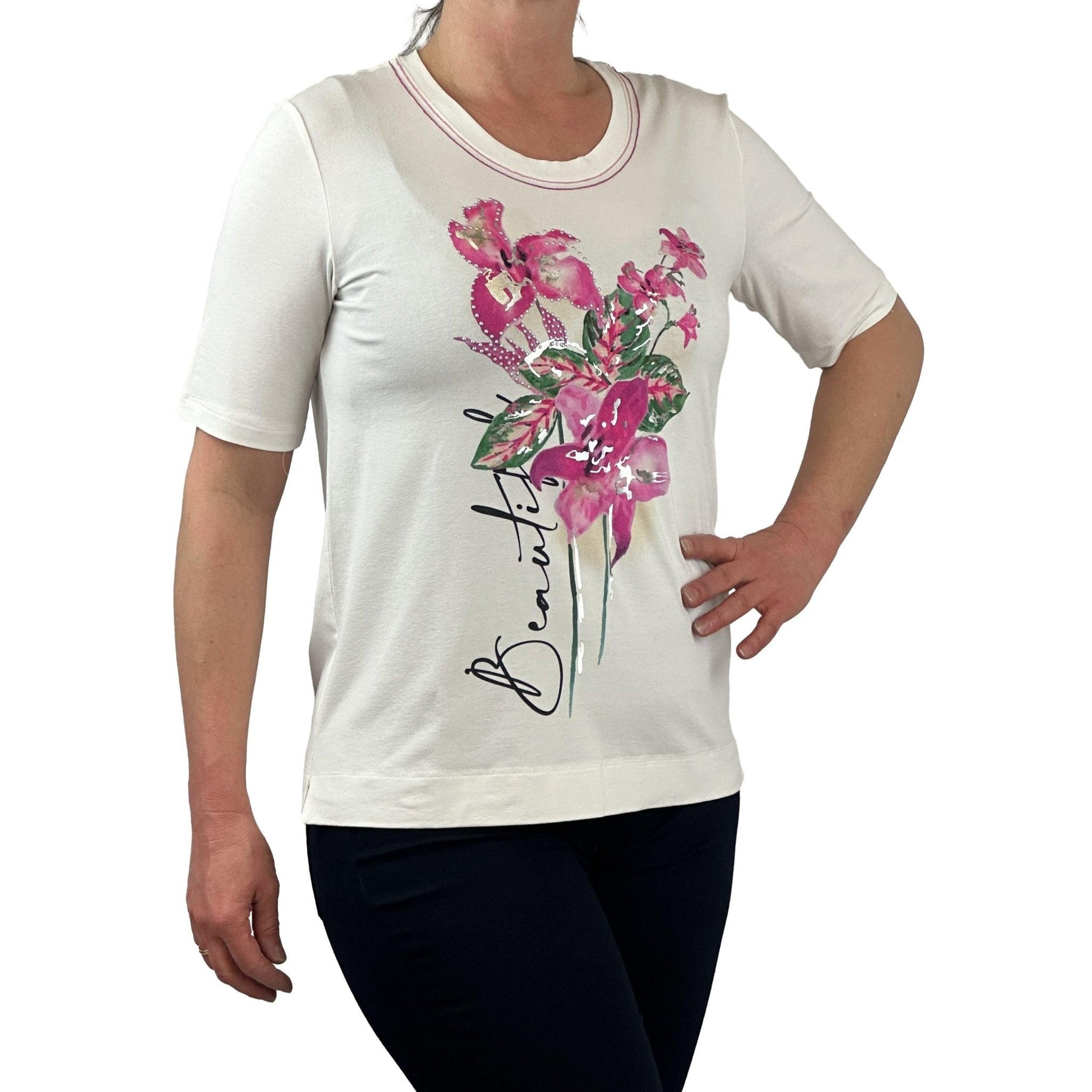 Shirt mit floralem Aufdruck. Mode von Sommermann. Seidel Moden Onlineshop