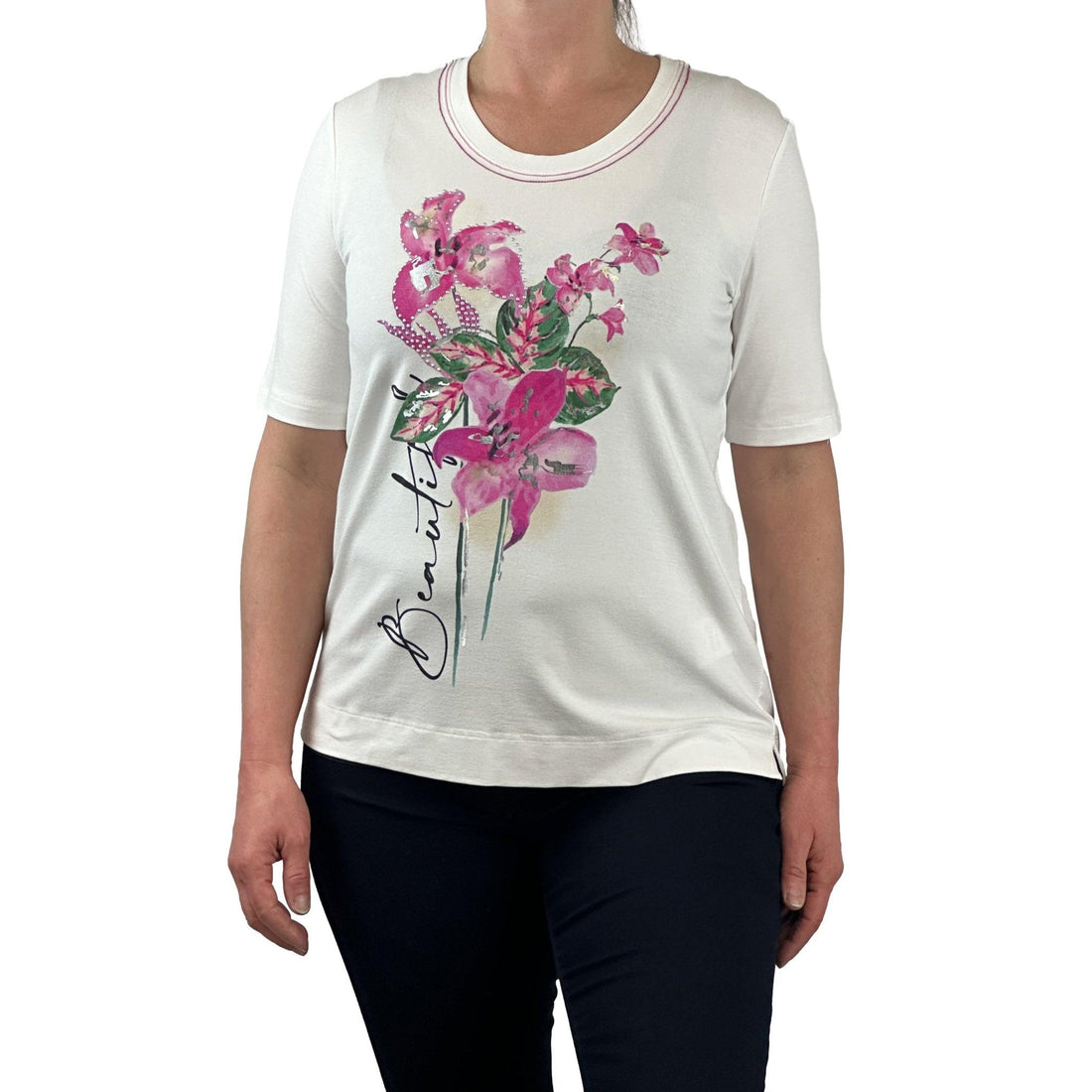 Shirt mit floralem Aufdruck. Mode von Sommermann. Seidel Moden Onlineshop