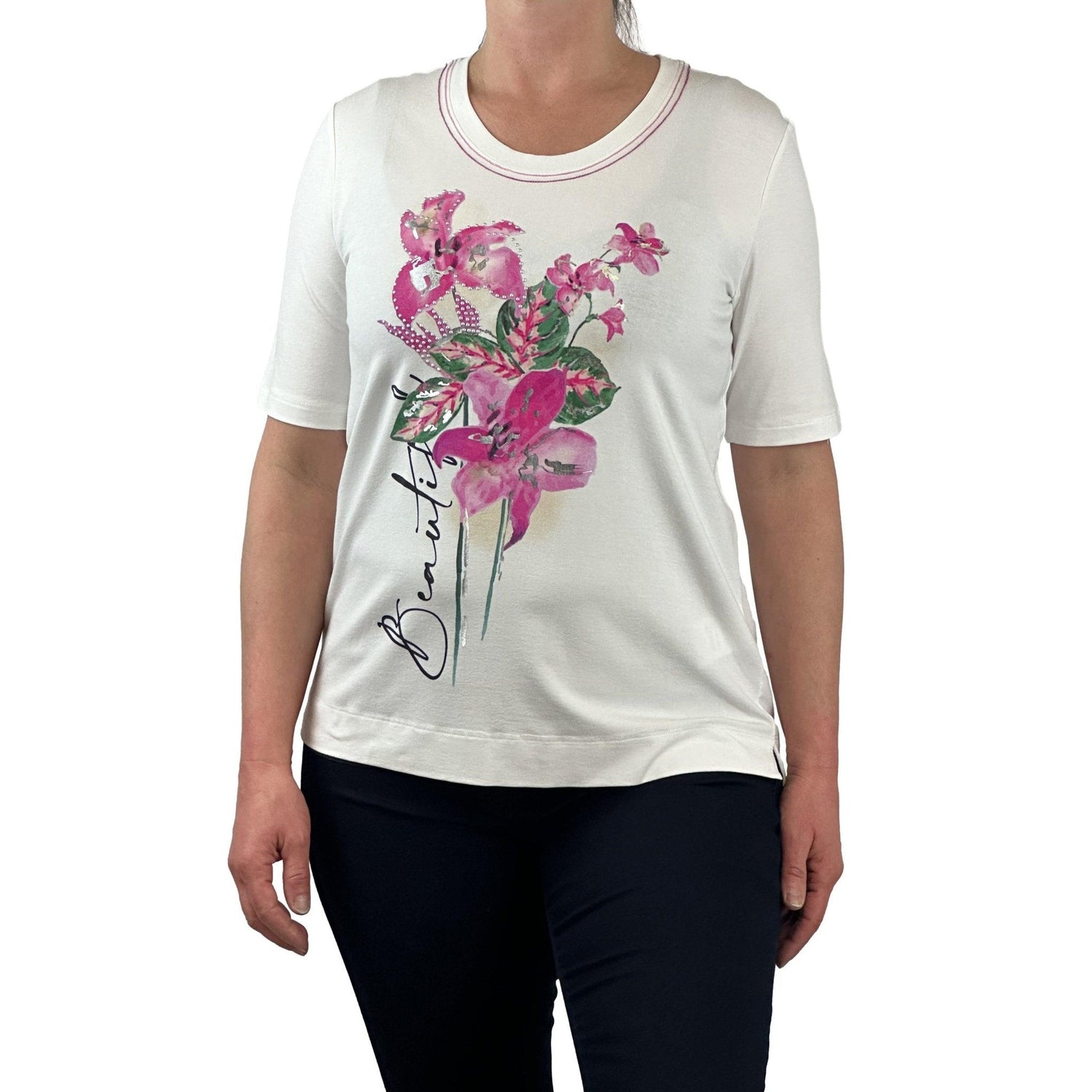 Shirt mit floralem Aufdruck. Mode von Sommermann. Seidel Moden Onlineshop