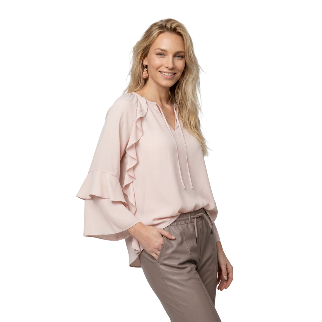 Chiffon Bluse mit Rüschen - Mode von Monari