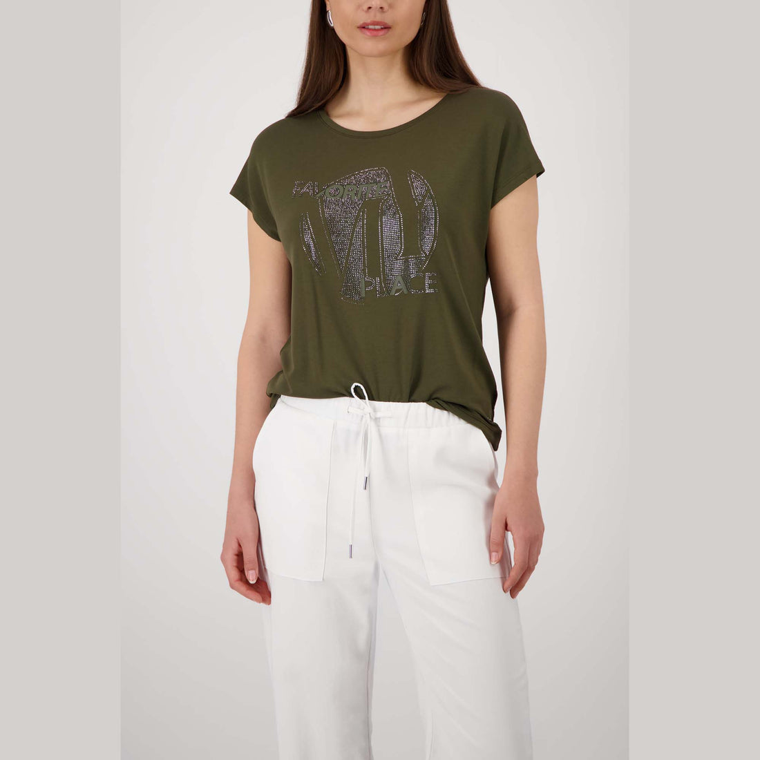 T-Shirt mit Strasssteinen