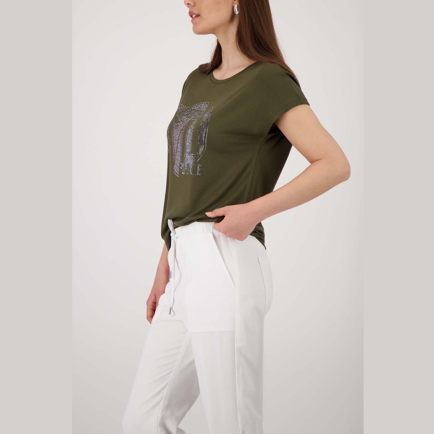 T-Shirt mit Strasssteinen