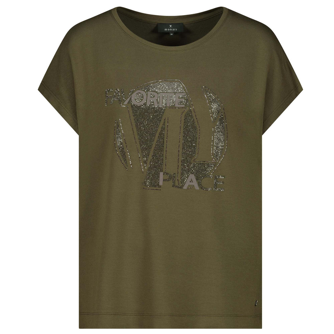 T-Shirt mit Strasssteinen