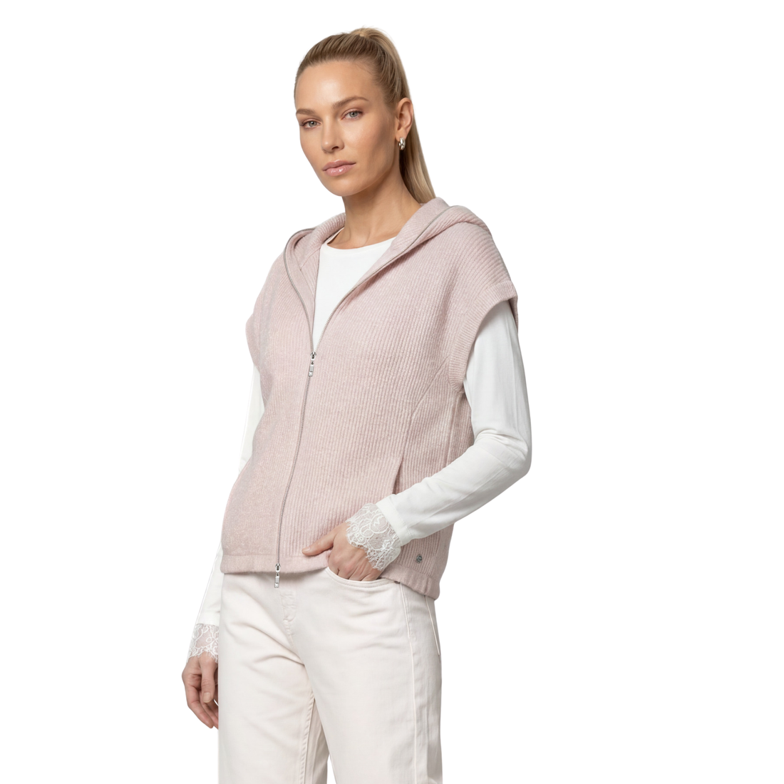 Strickweste mit durchgehendem Reißverschluss - Mode von Monari