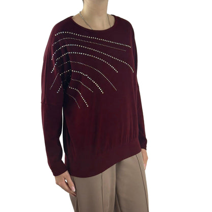 Pullover mit Strasssteinen