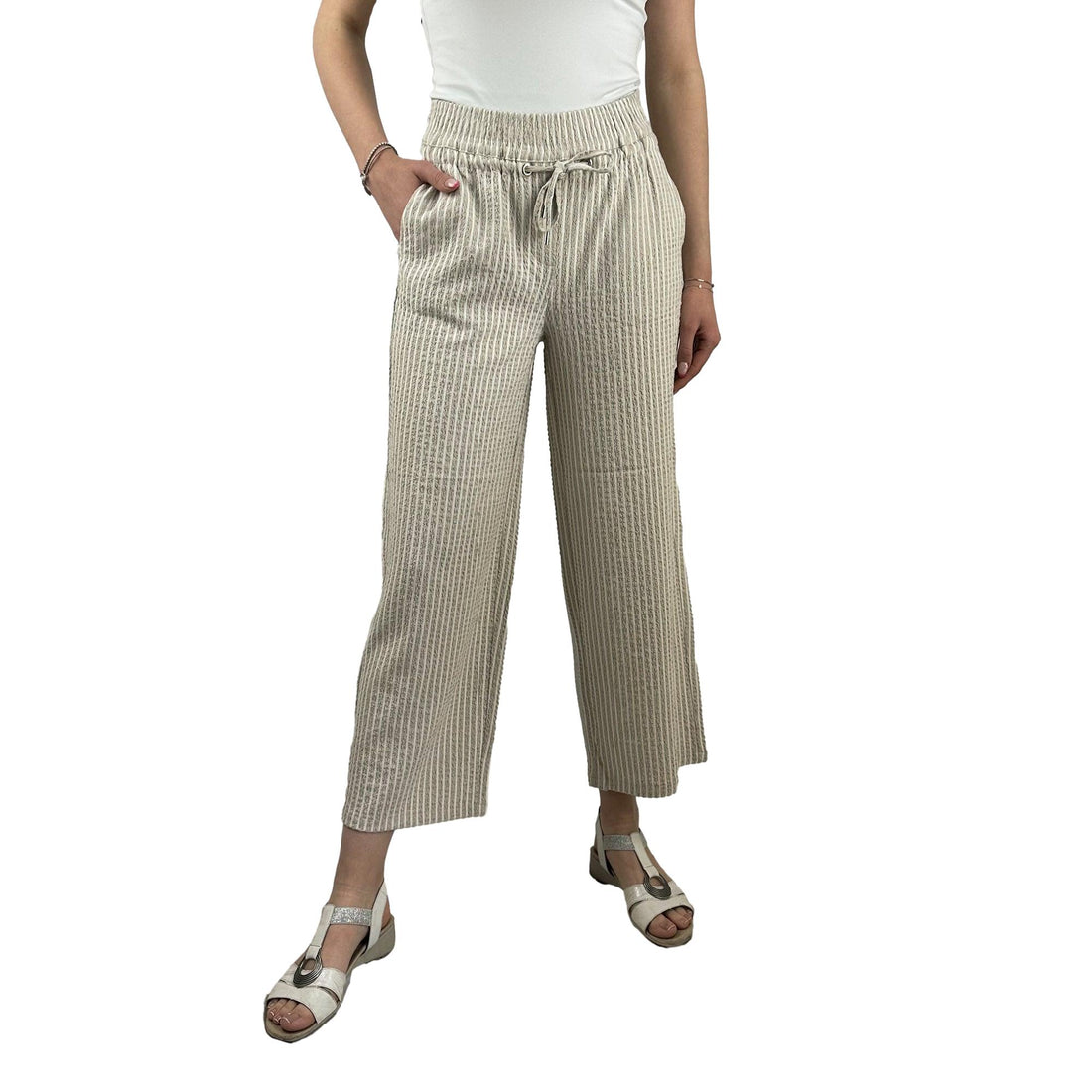 Streifenhose in 7/8 Länge. Mode von Cecil. Seidel Moden Onlineshop
