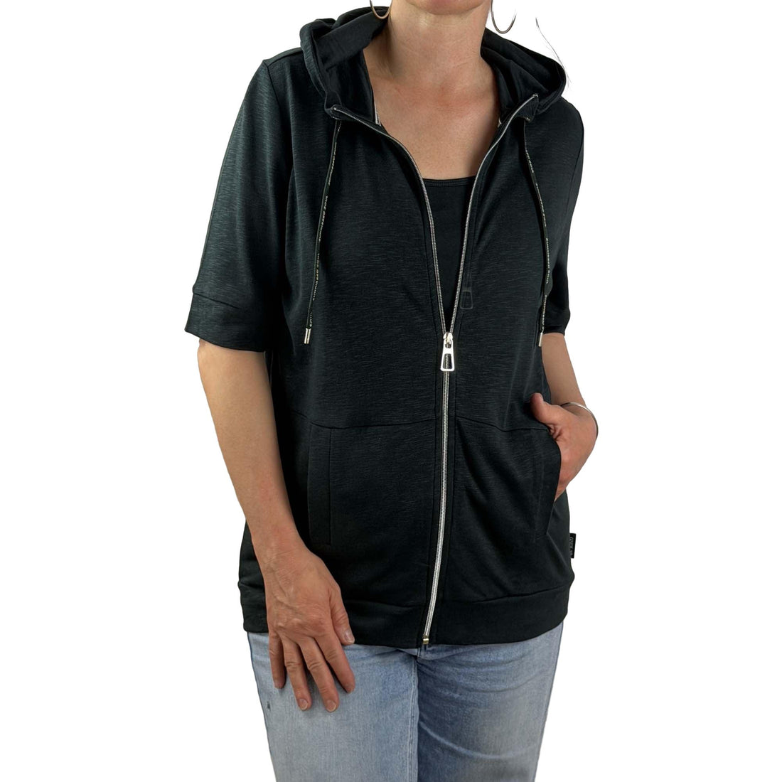 Sweatjacke kurzarm