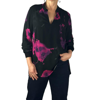 Bluse mit V-Ausschnitt. Mode von Doris Streich. Seidel Moden Onlineshop