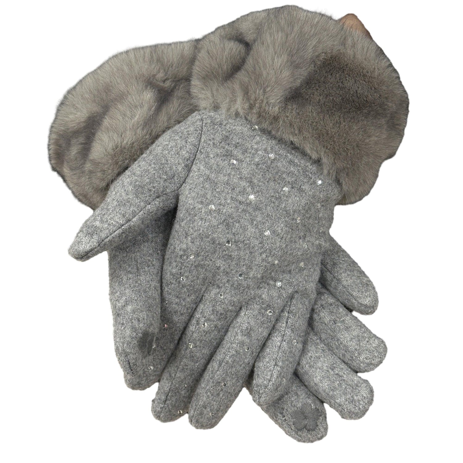 Handschuhe mit Strass und Touchfinger – Seidel Moden