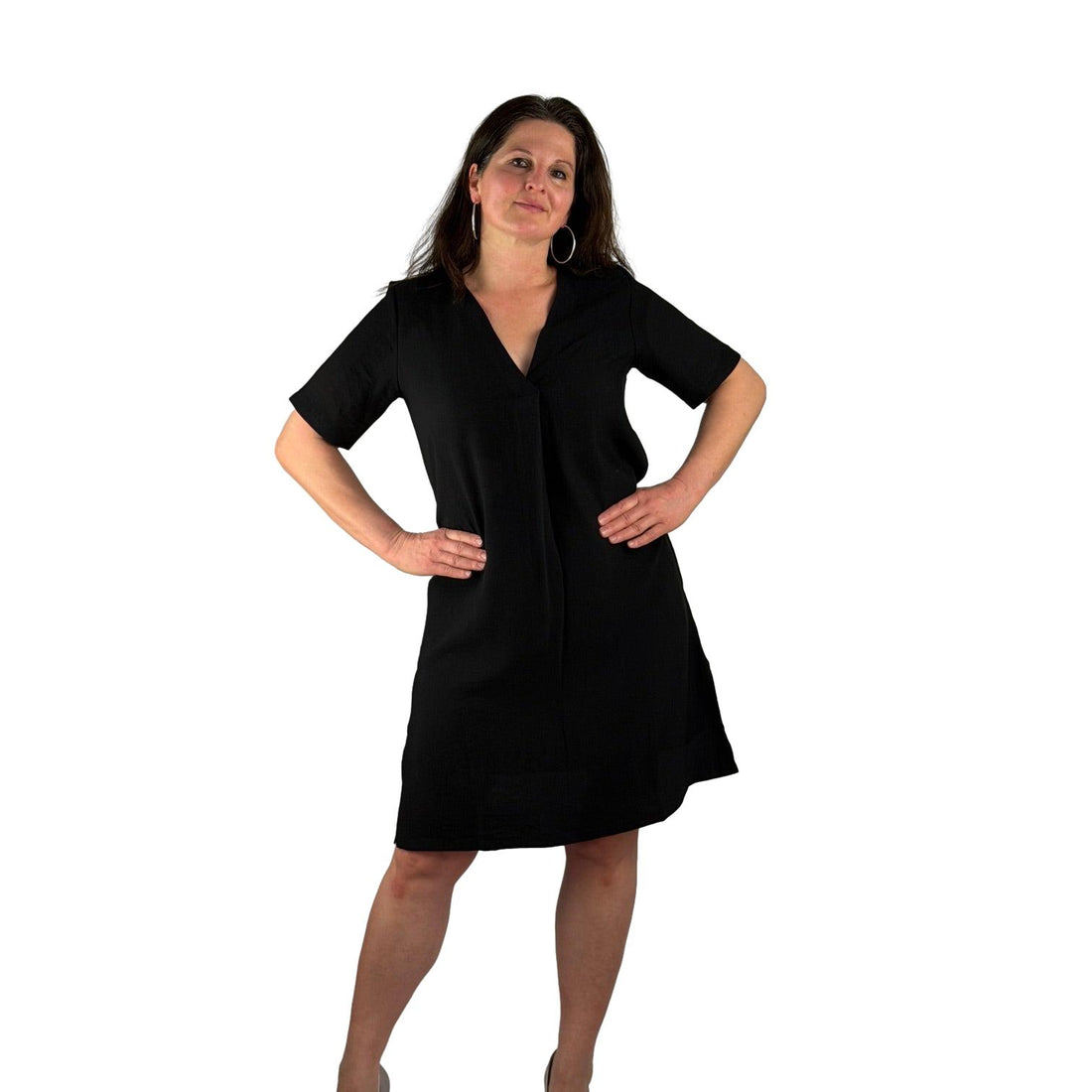 Kleid mit V-Ausschnitt