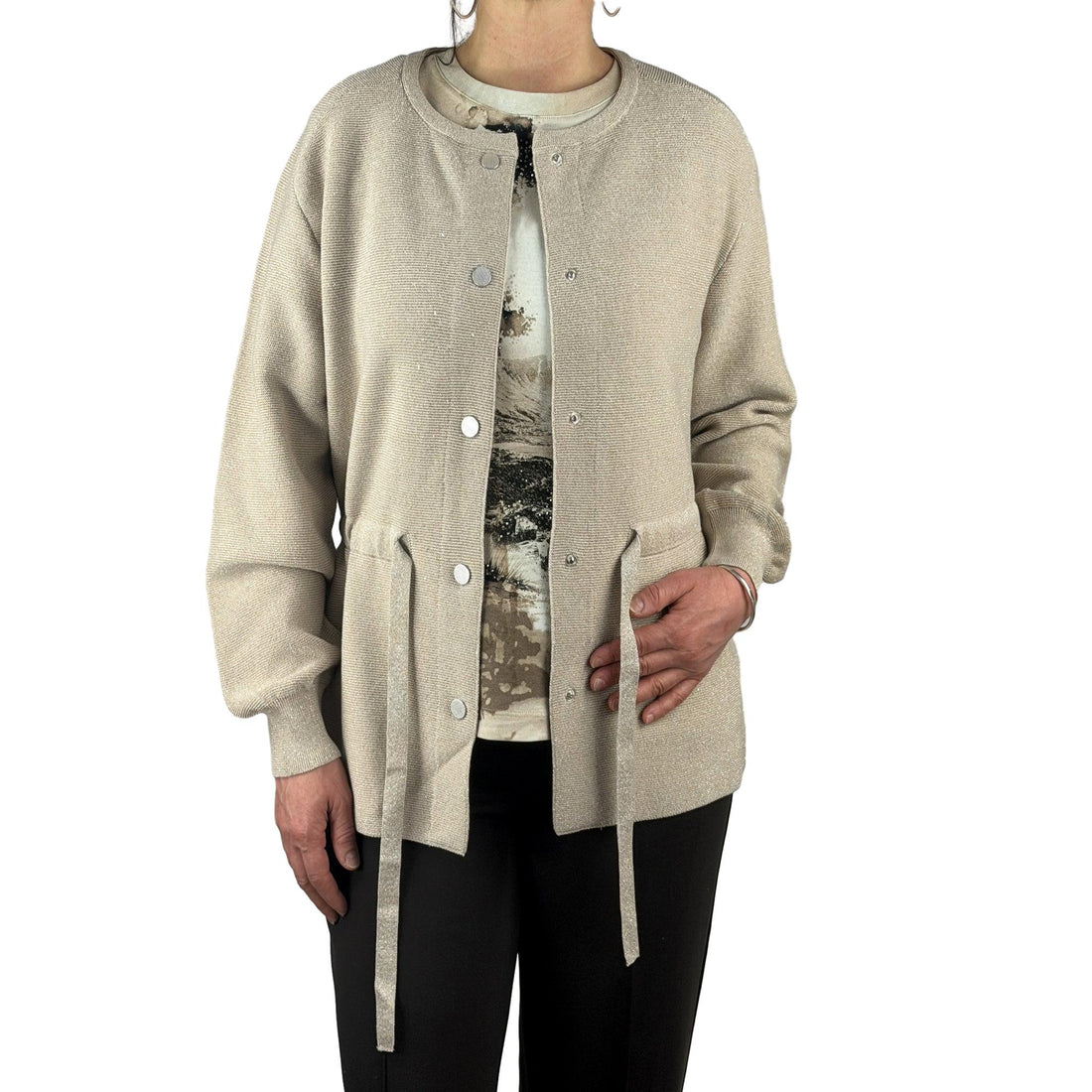 Strickjacke mit Lurex