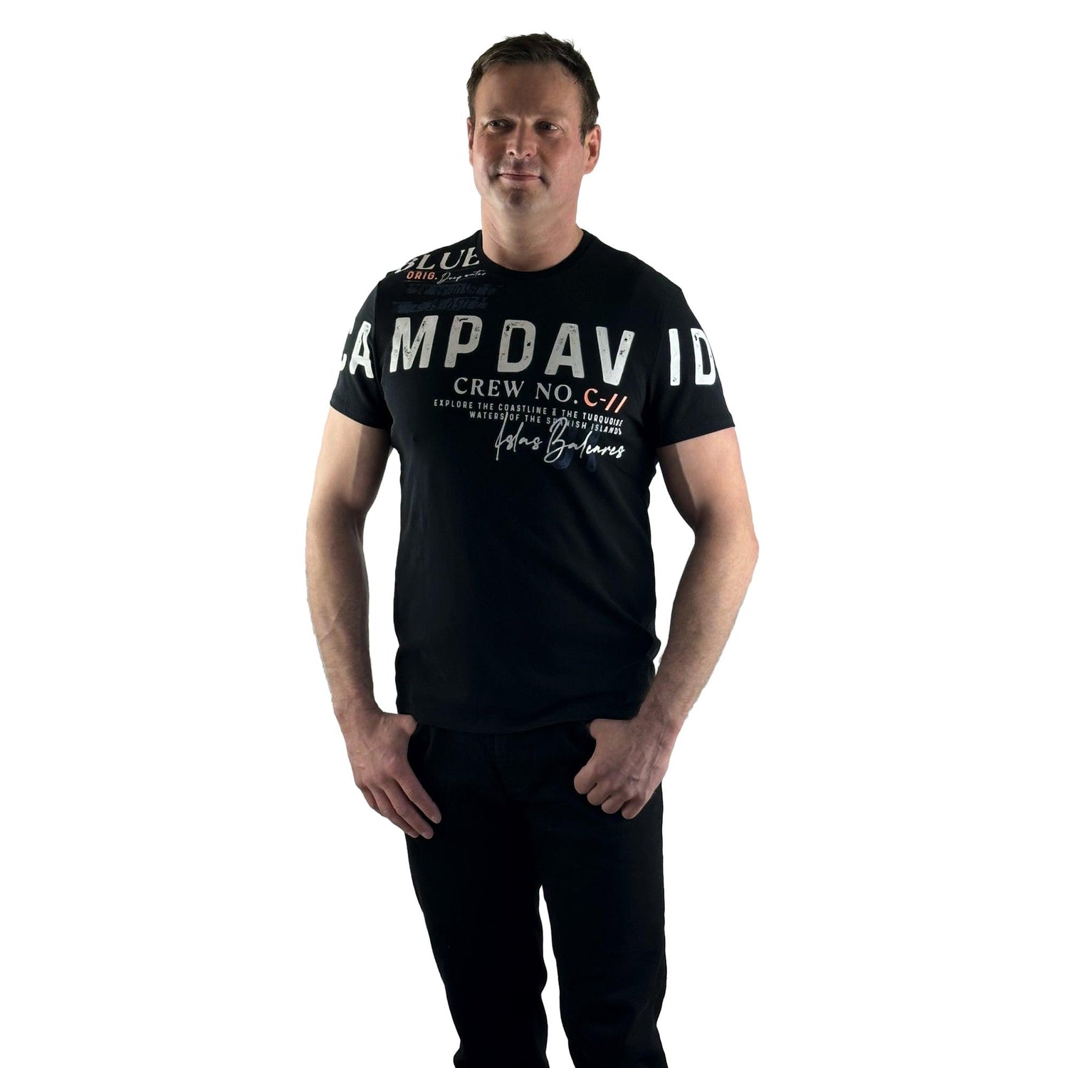 T-Shirt mit Schriftzug. Mode von Camp David. Seidel Moden Onlineshop