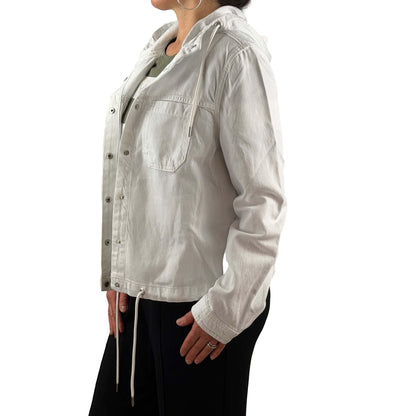 Denim jacket with hood