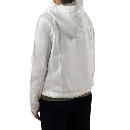 Denim jacket with hood