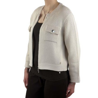 Strickjacke mit Reißverschluss