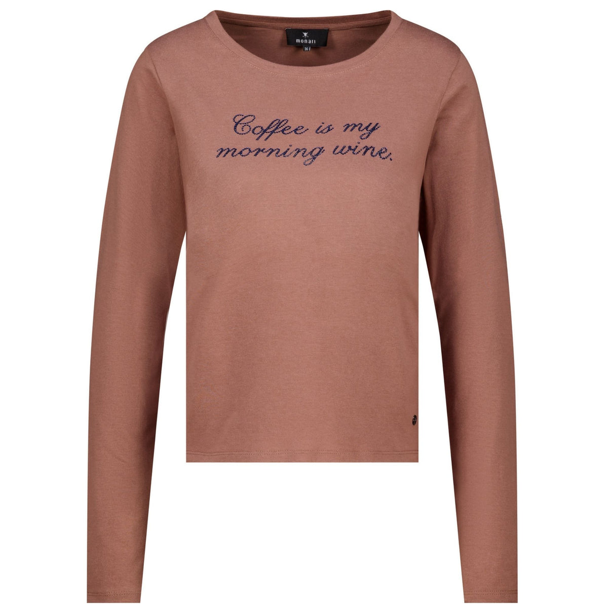 Langarmshirt mit Strassschriftzug - Mode von  Monari