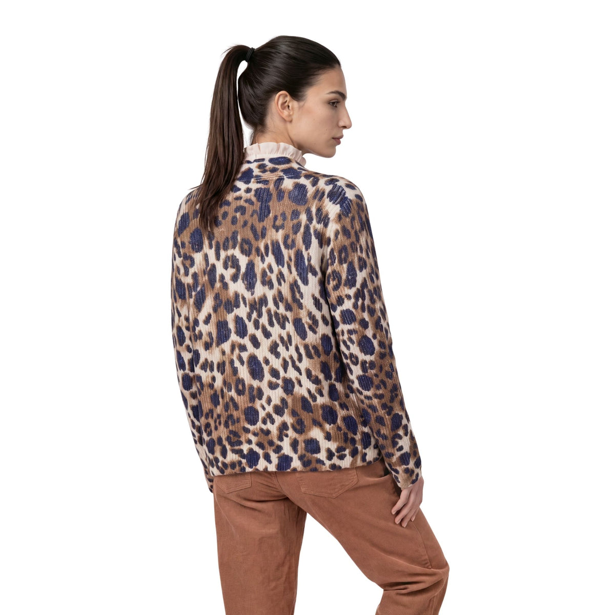 Strickjacke mit Leomuster - Mode von  Monari