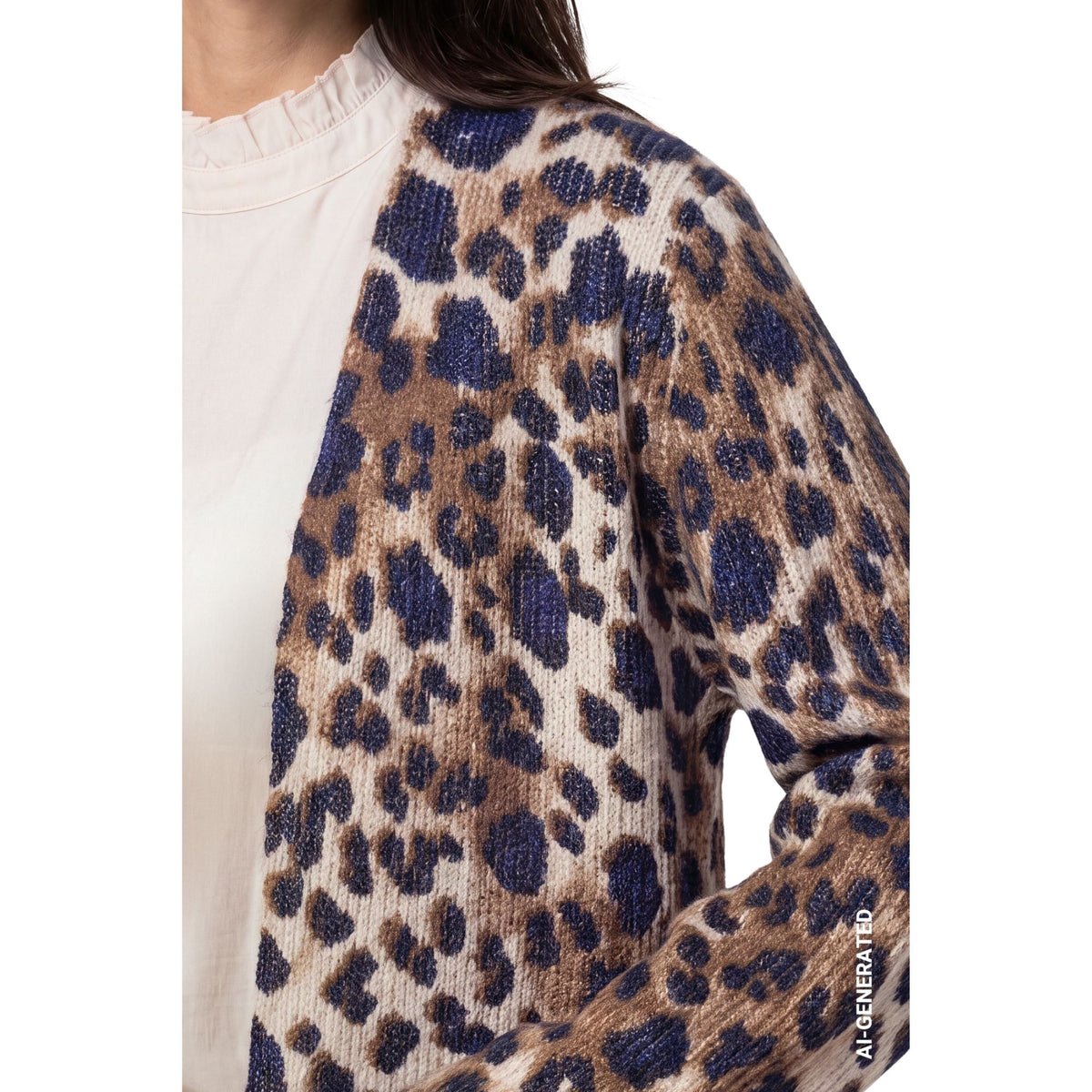 Strickjacke mit Leomuster - Mode von  Monari