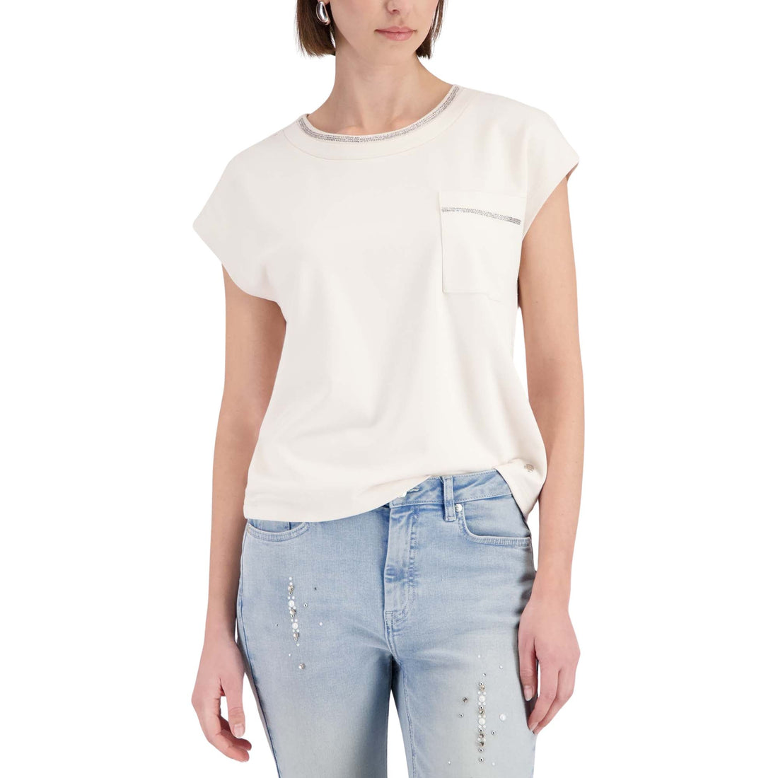 Sweatshirt mit Schmuckkragen - Mode von Monari
