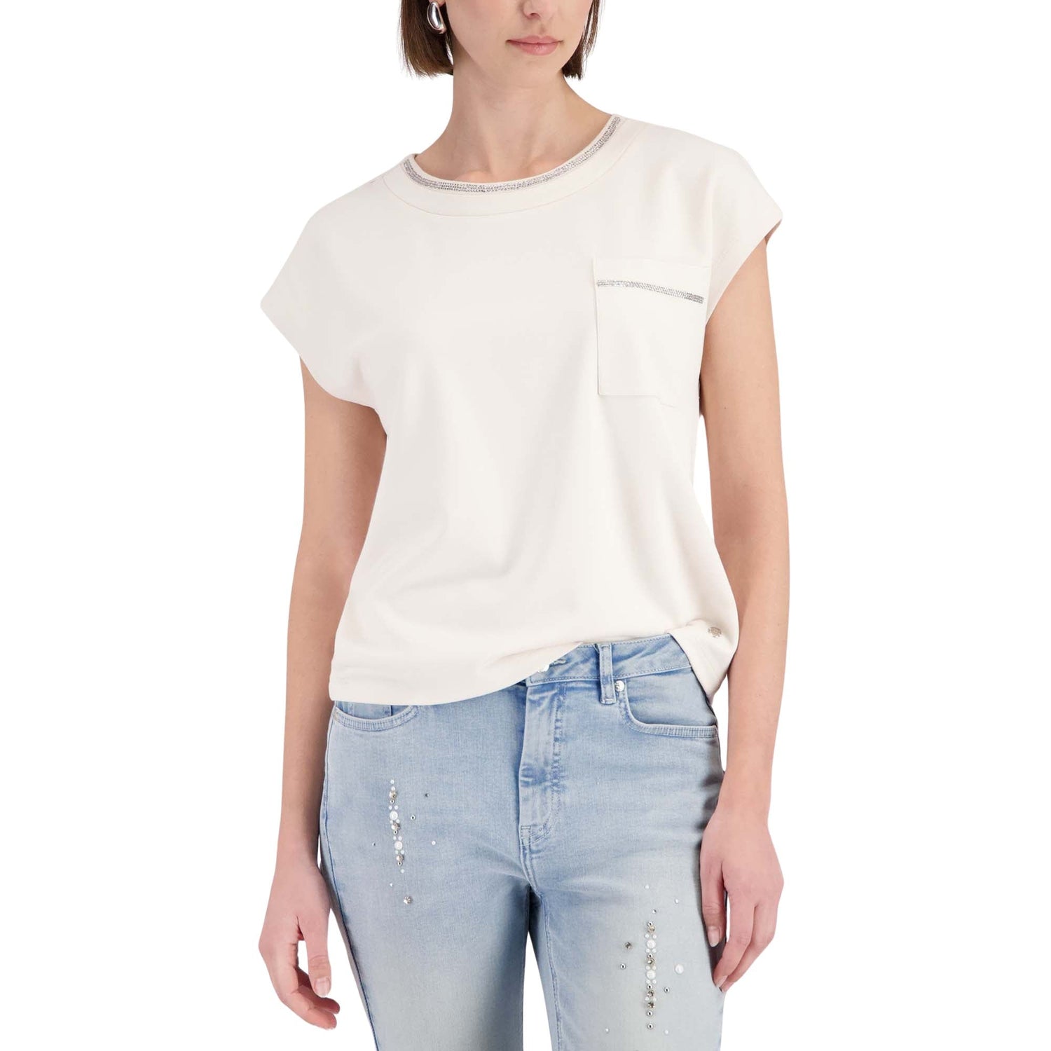 Sweatshirt mit Schmuckkragen - Mode von Monari