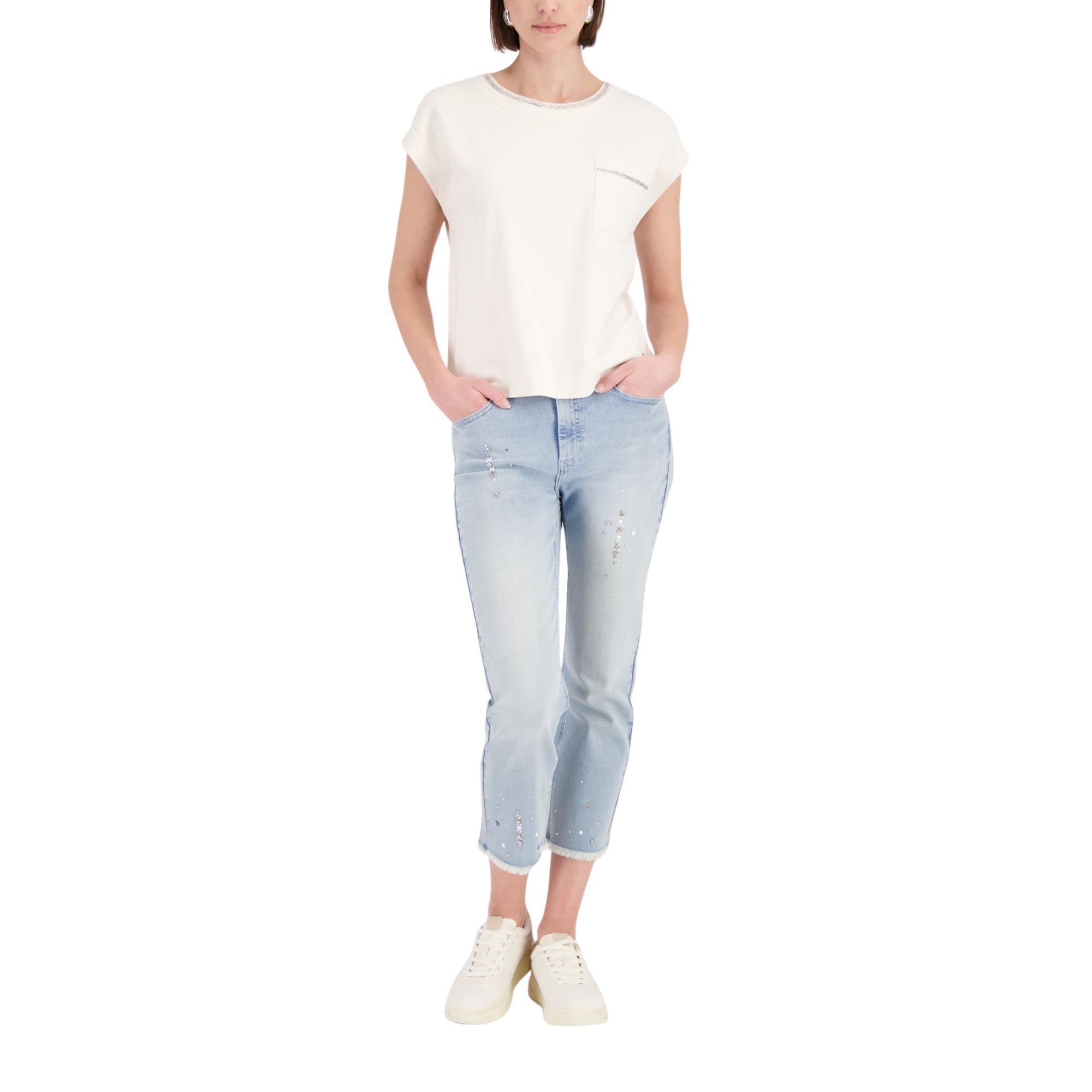 Sweatshirt mit Schmuckkragen - Mode von Monari