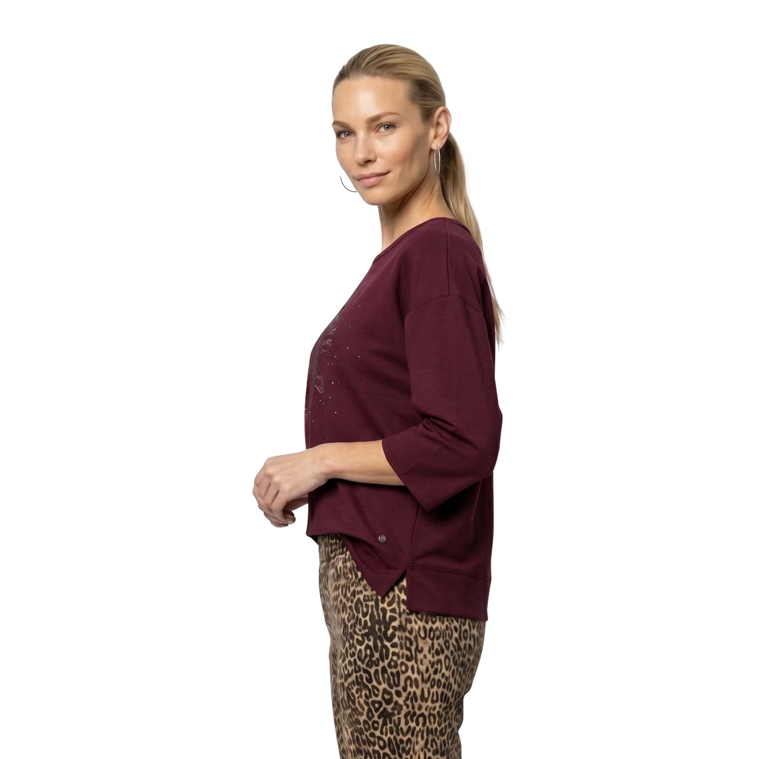 Sweatshirt mit Schmuckschriftzug - Mode von Monari