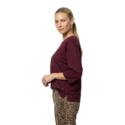 Sweatshirt mit Schmuckschriftzug - Mode von Monari