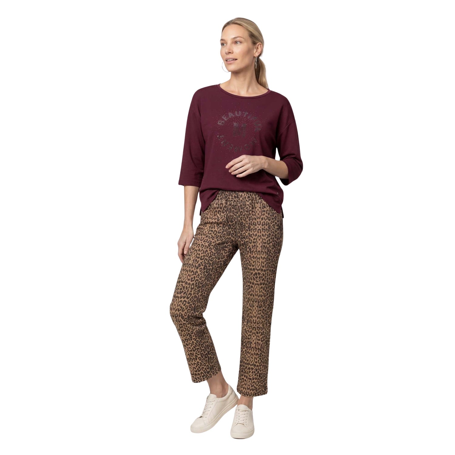 Sweatshirt mit Schmuckschriftzug - Mode von Monari
