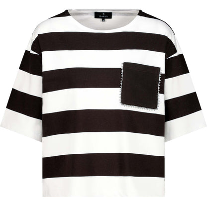 Sweatshirt mit Streifen und Schmuckdetails - Mode von Monari