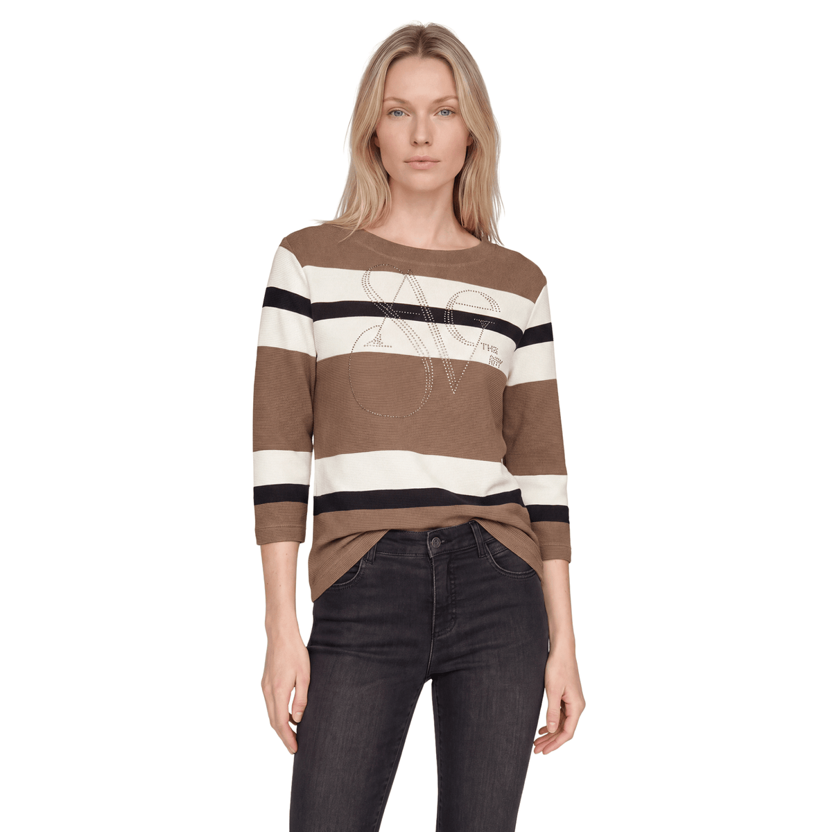 Sweatshirt mit Streifen - Mode von Rabe