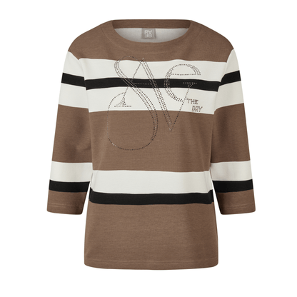 Sweatshirt mit Streifen - Mode von Rabe