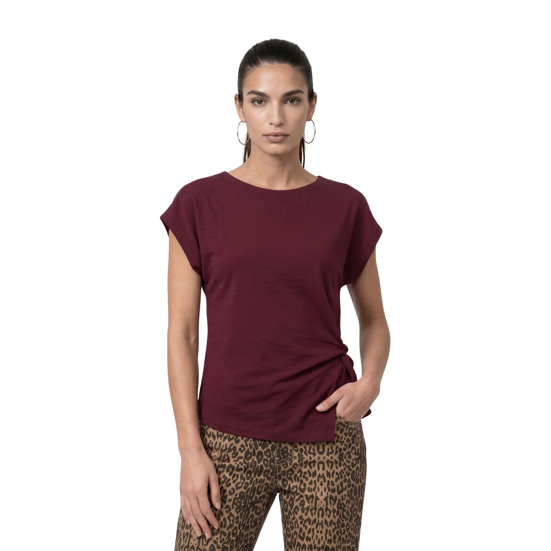 T-Shirt mit Knotendetail - Mode von Monari