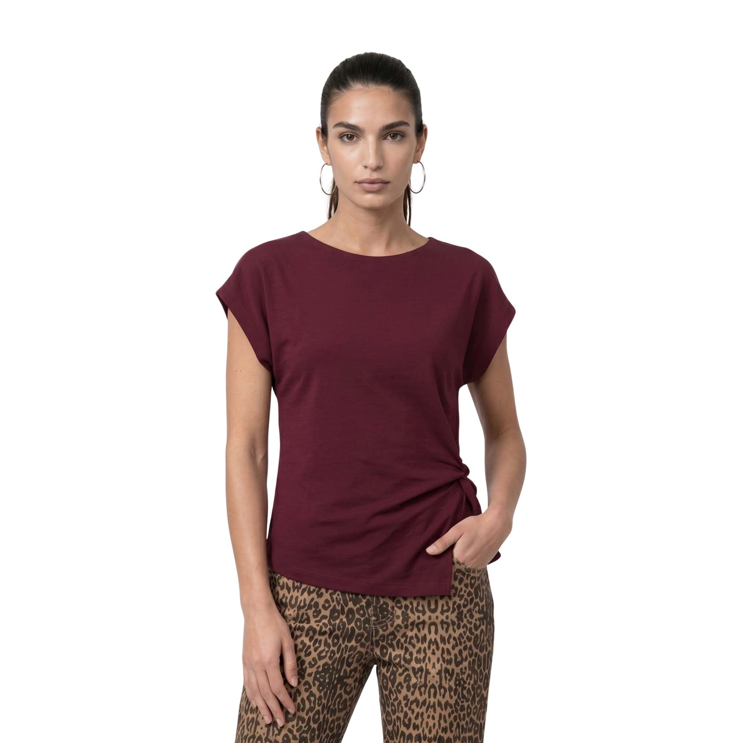 T-Shirt mit Knotendetail - Mode von Monari