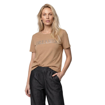 T-Shirt mit Strassschriftzug - Mode von Monari