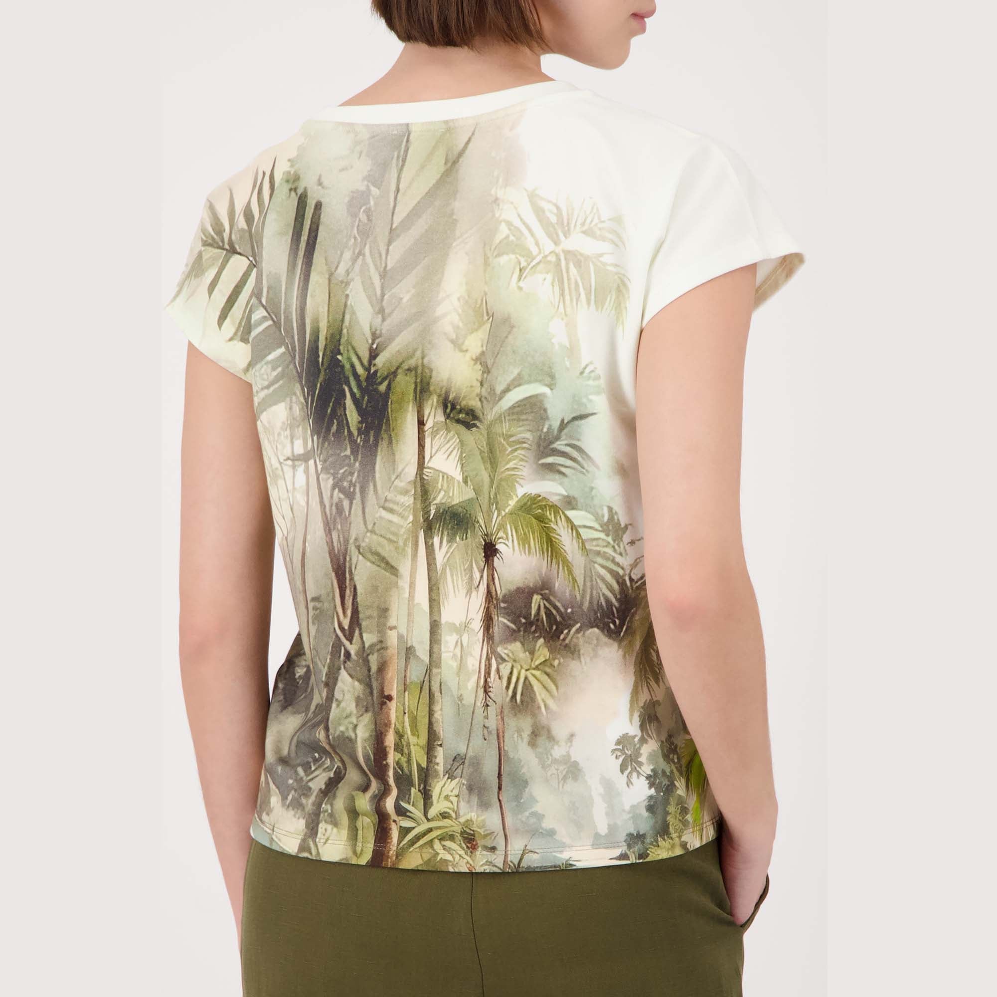 T-Shirt mit tropischen Print - Mode von Monari