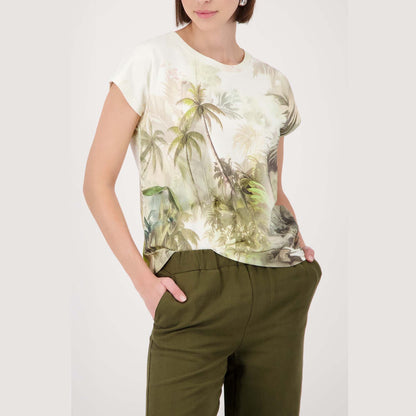 T-Shirt mit tropischen Print - Mode von Monari