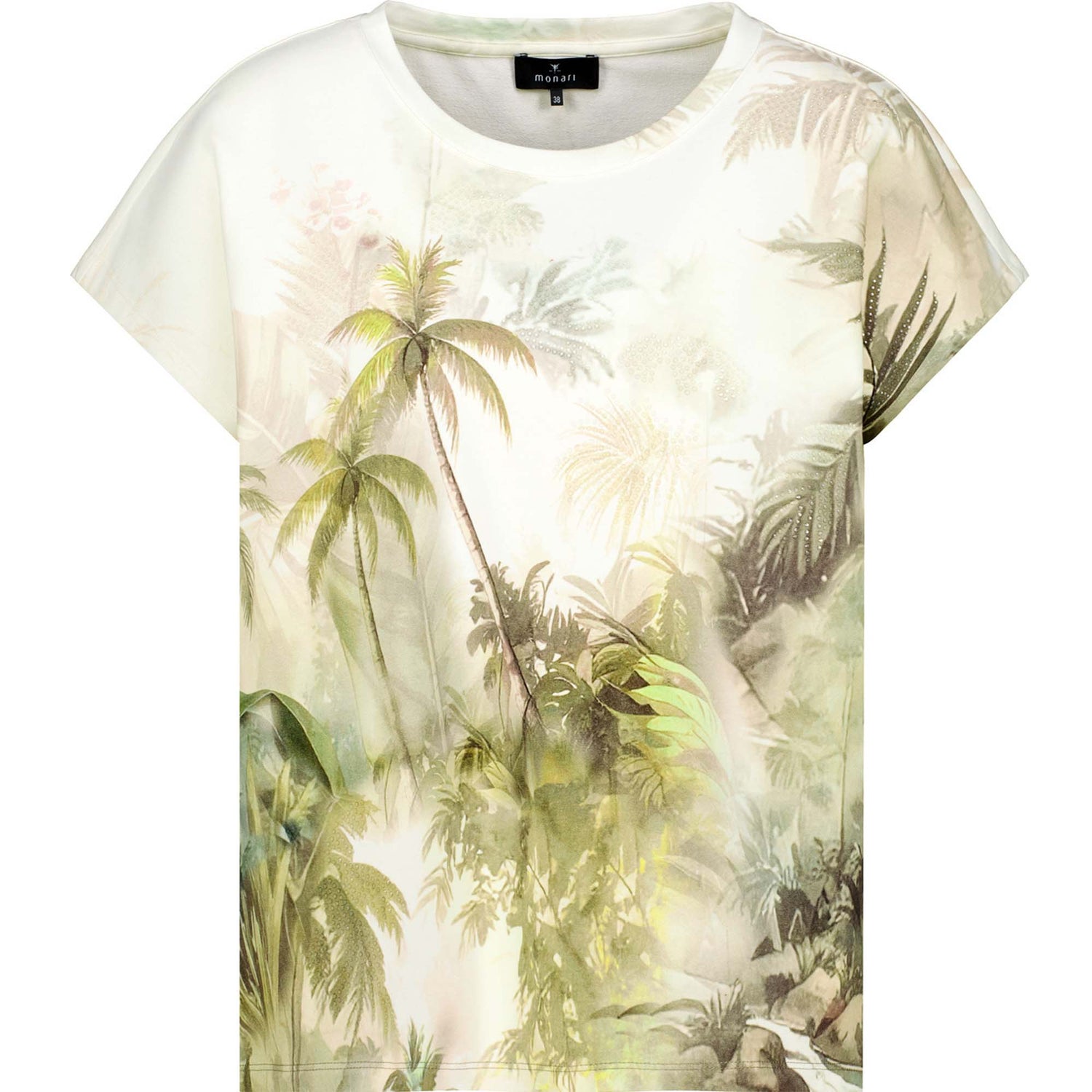 T-Shirt mit tropischen Print - Mode von Monari