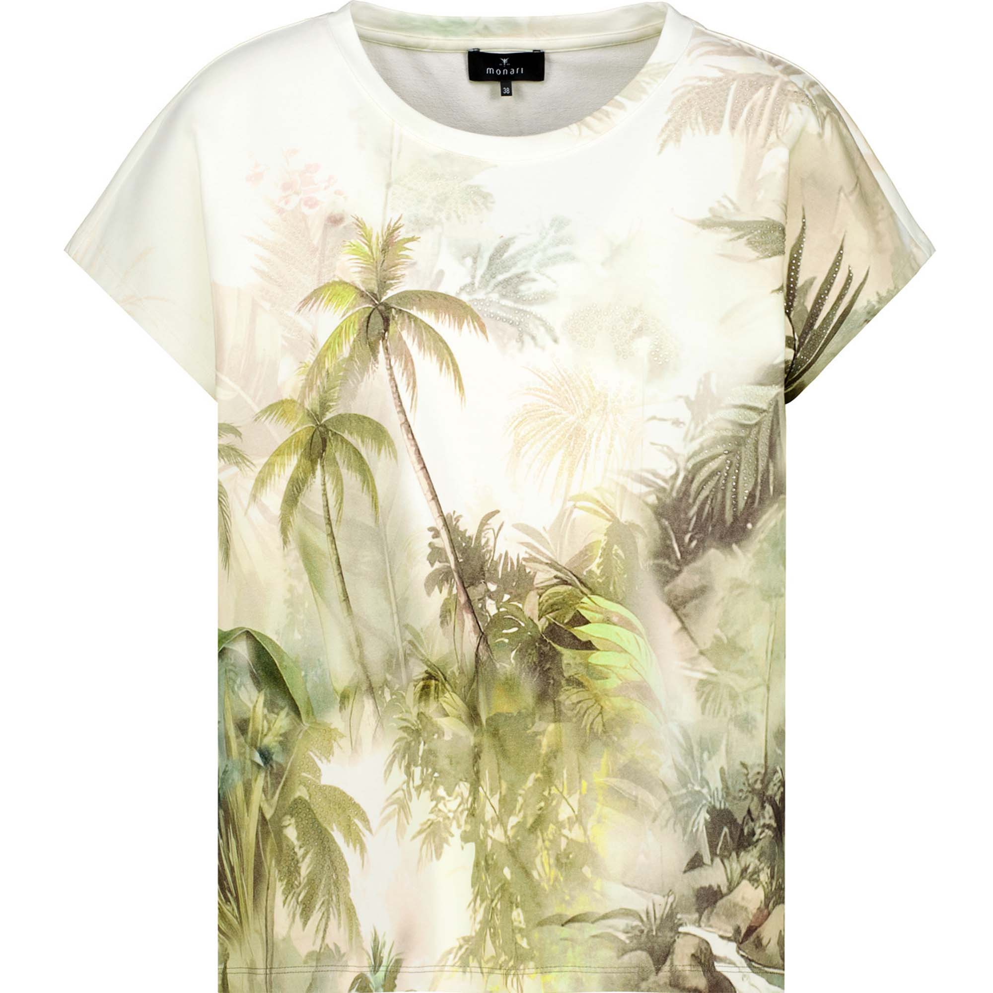 T-Shirt mit tropischen Print - Mode von Monari