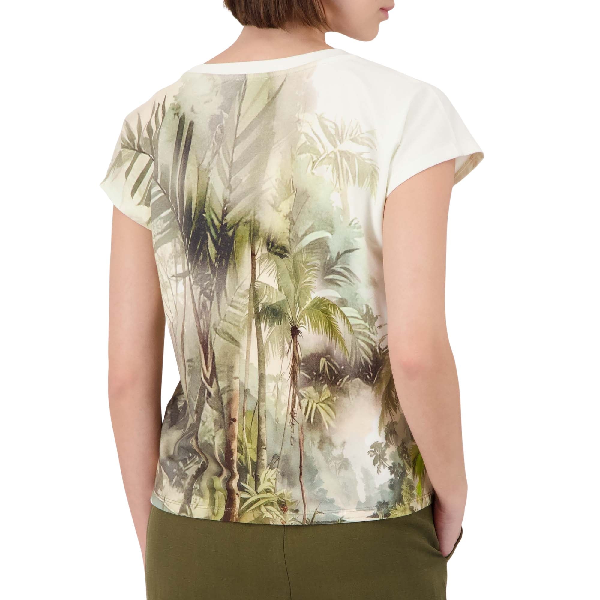 T-Shirt mit tropischen Print - Mode von Monari