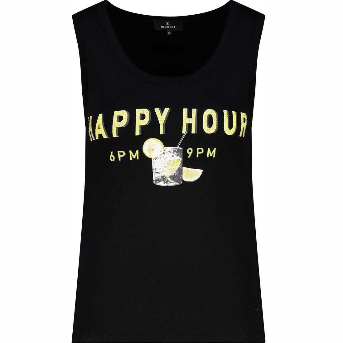 Top mit "Happy Hour" - Schriftzug - Mode von Monari